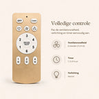 Minovia Sora | Rotan Plafondlamp met Ventilator