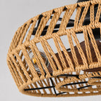 Minovia Sora | Rotan Plafondlamp met Ventilator
